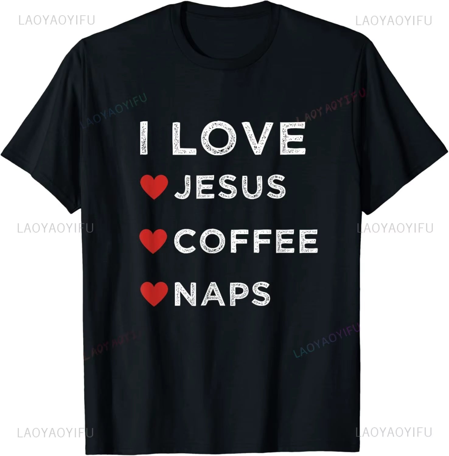 I Love Jesus T Shirt for Men Short Sleeved God Cross Religion T-Shirt Church Christian Tshirt Fashion Street Tee Top Gift