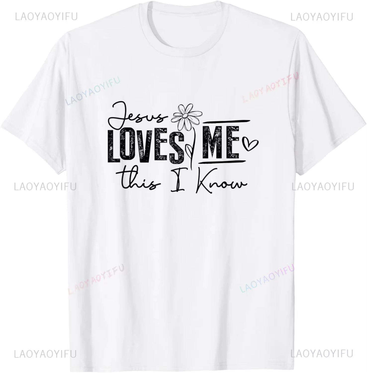 I Love Jesus T Shirt for Men Short Sleeved God Cross Religion T-Shirt Church Christian Tshirt Fashion Street Tee Top Gift