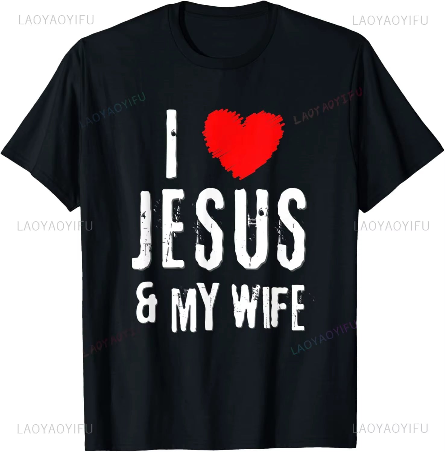 I Love Jesus T Shirt for Men Short Sleeved God Cross Religion T-Shirt Church Christian Tshirt Fashion Street Tee Top Gift