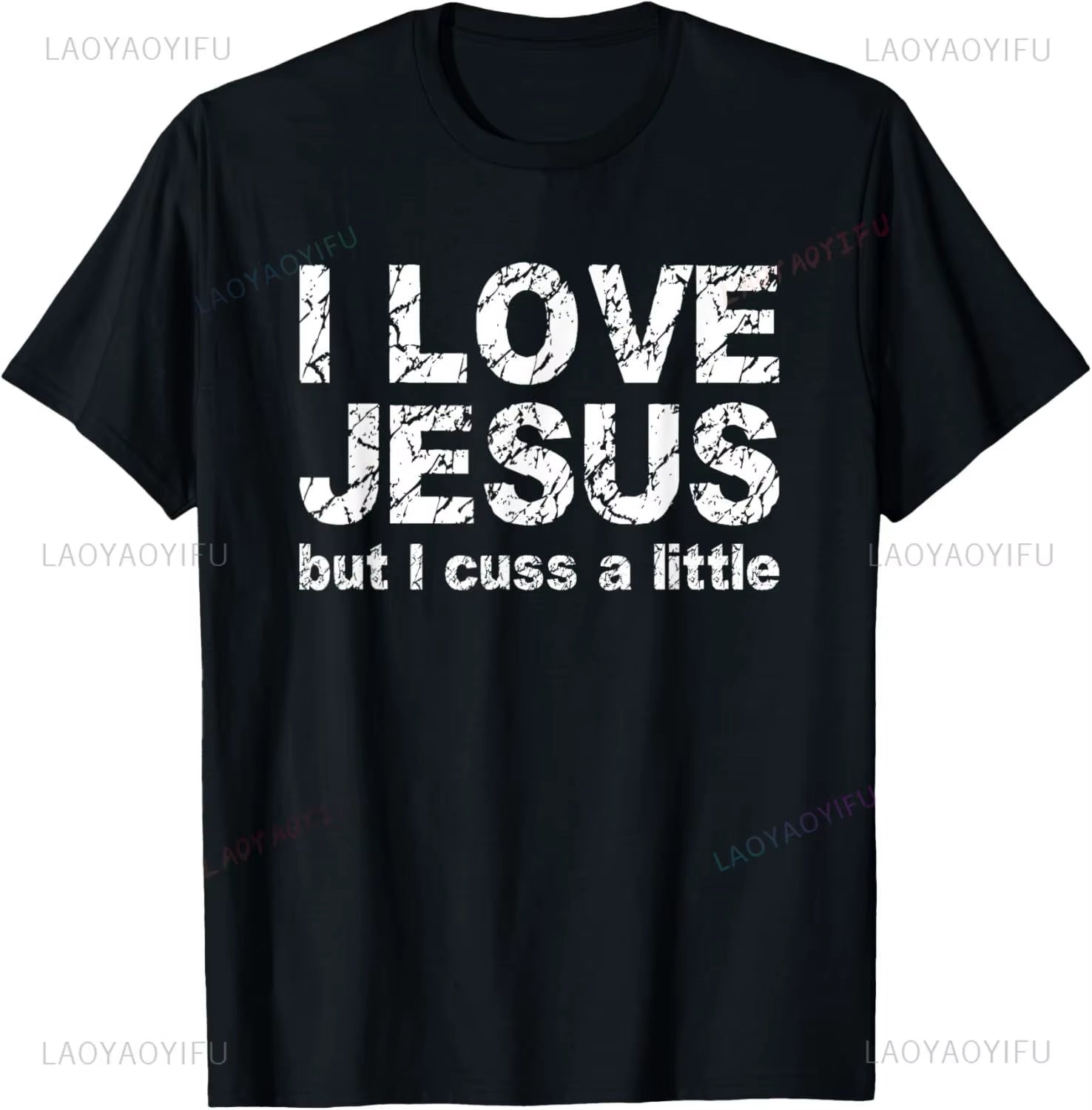 I Love Jesus T Shirt for Men Short Sleeved God Cross Religion T-Shirt Church Christian Tshirt Fashion Street Tee Top Gift